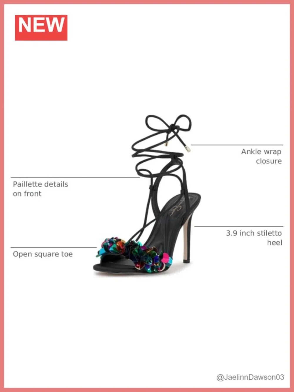 Jessica Simpson Oveny Satin Stiletto Heel Open Toe Ankle Strap Dress Sandals